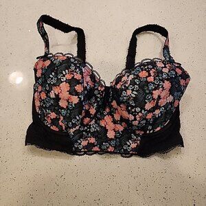 Freya Bra 30FF Black Floral Underwire
